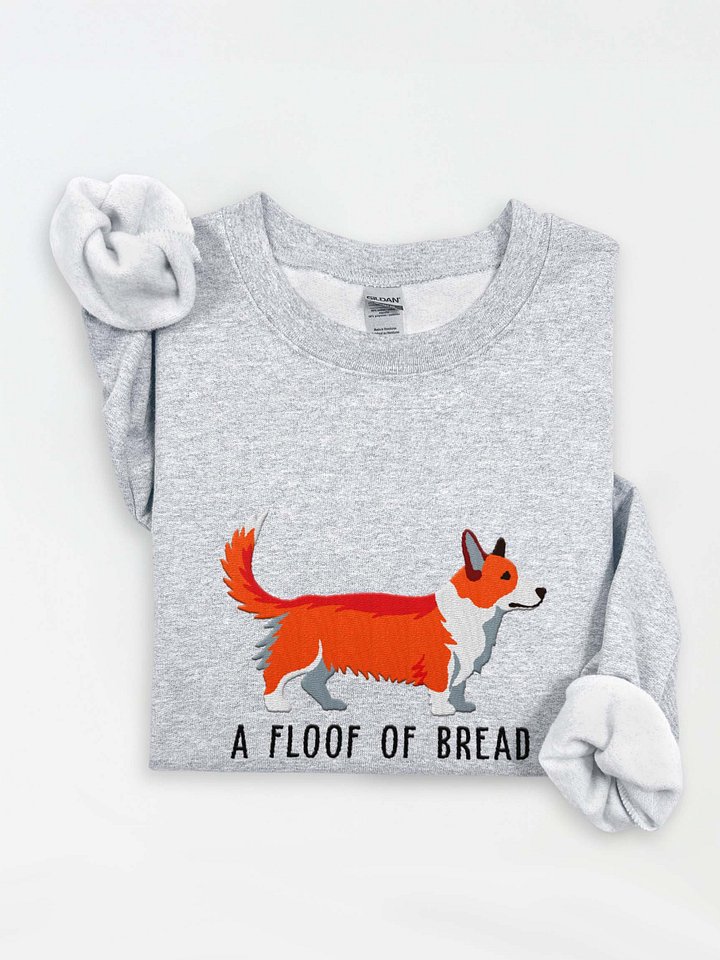 A Floof of Bread Sweatshirt (Embroidered) of a Cardigan Welsh Corgi(Red) product image (1)