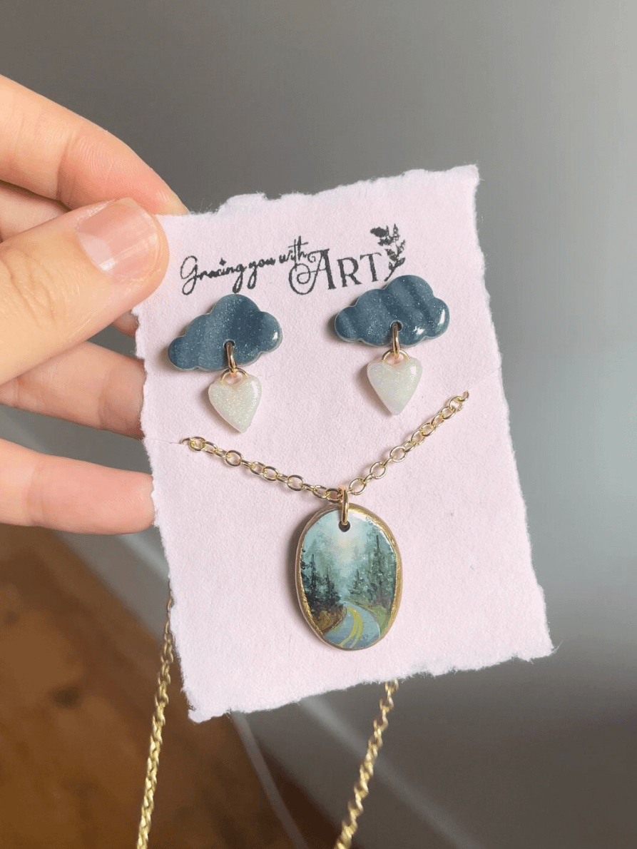 Mystery Box Polymer Clay Jewelry- 2 pairs or 1pair+necklace product image (3)