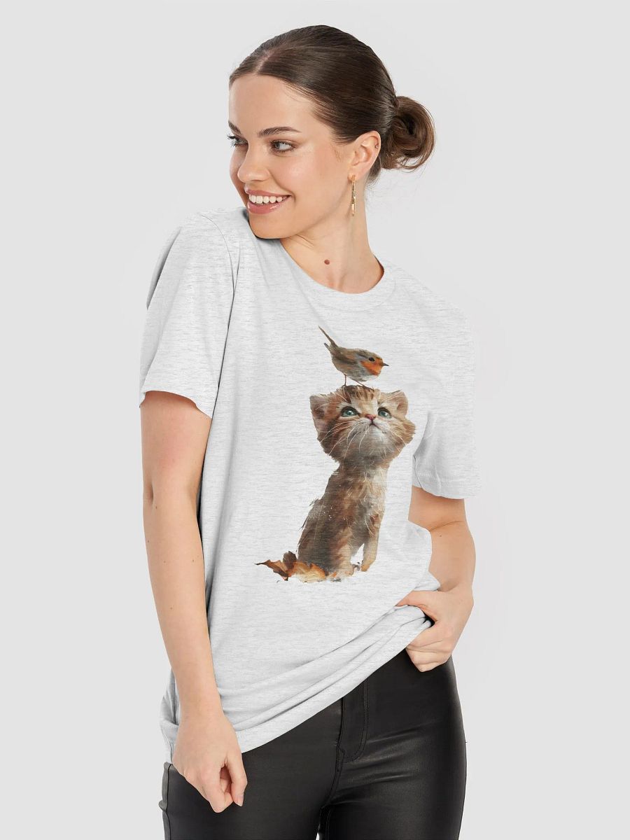 Kitten with Robin perched on its head product image (2)