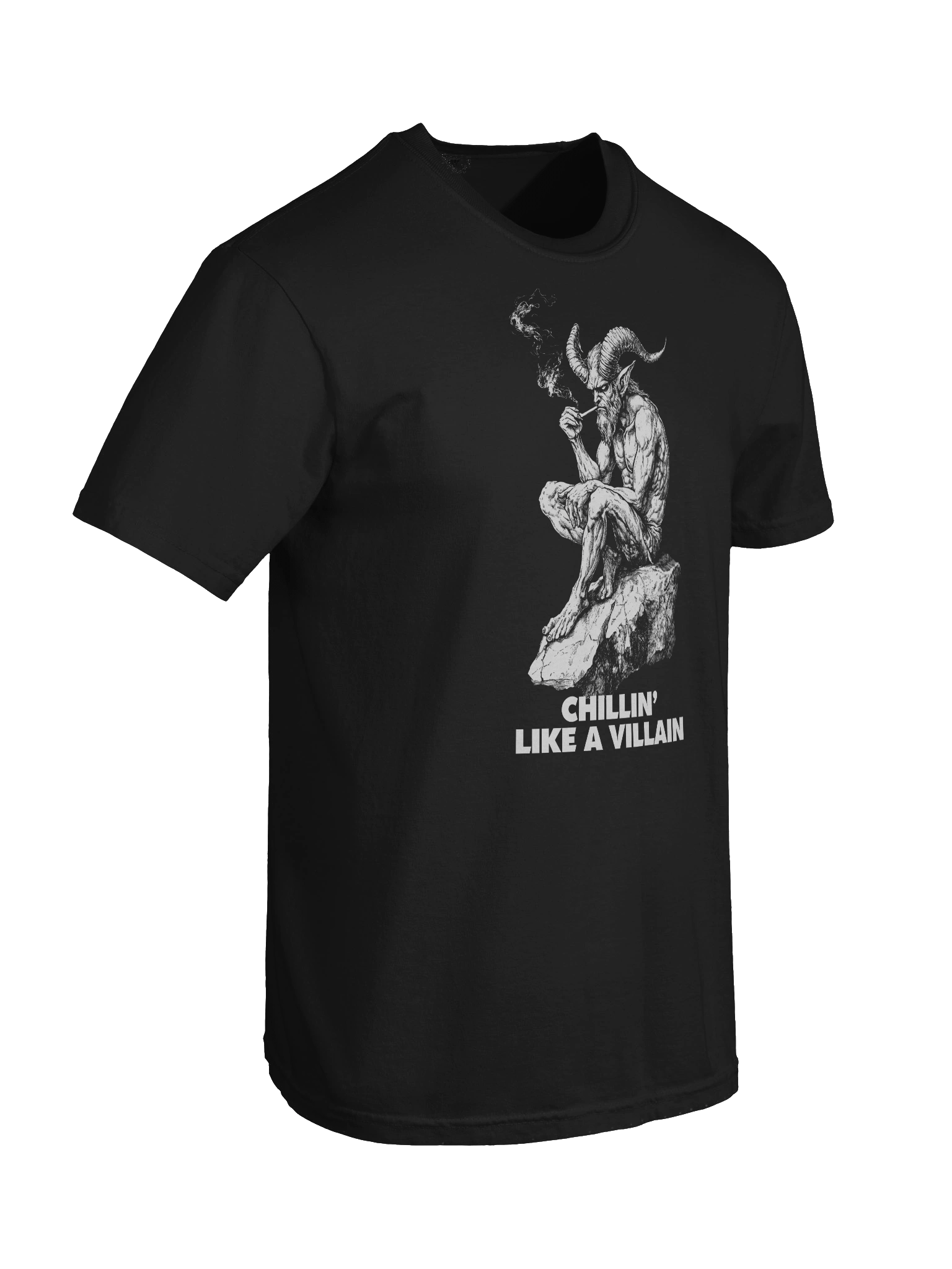 Chillin' Like A Villain - Smoking Devil Demon Satan T-Shirt product image (8)