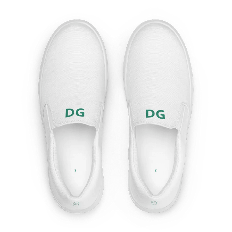 White Detail Grandma DG Women's Canvas Slip-Ons product image (1)