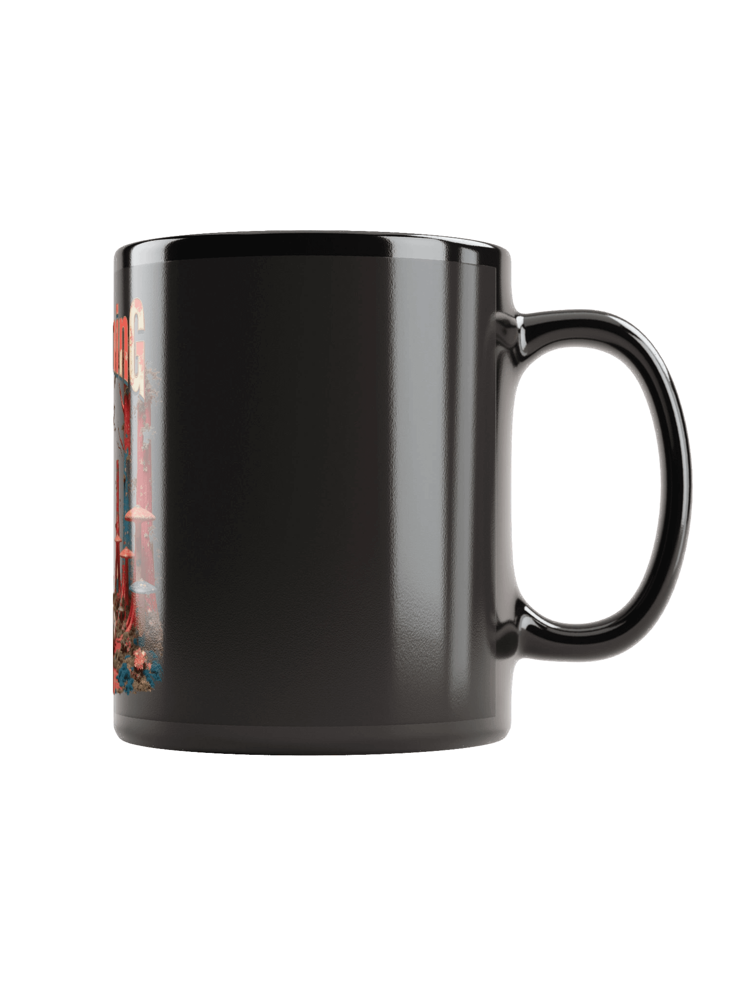 Spiritual Awakening Mystical Mushroom Grove Black Glossy Mug product image (1)