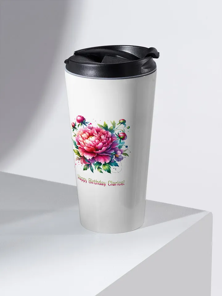 Happy Birthday Clarice Travel Mug product image (2)