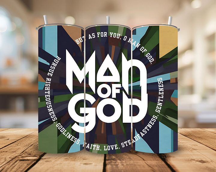 Man Of God Faith Stainless Steel Tumbler product image (1)