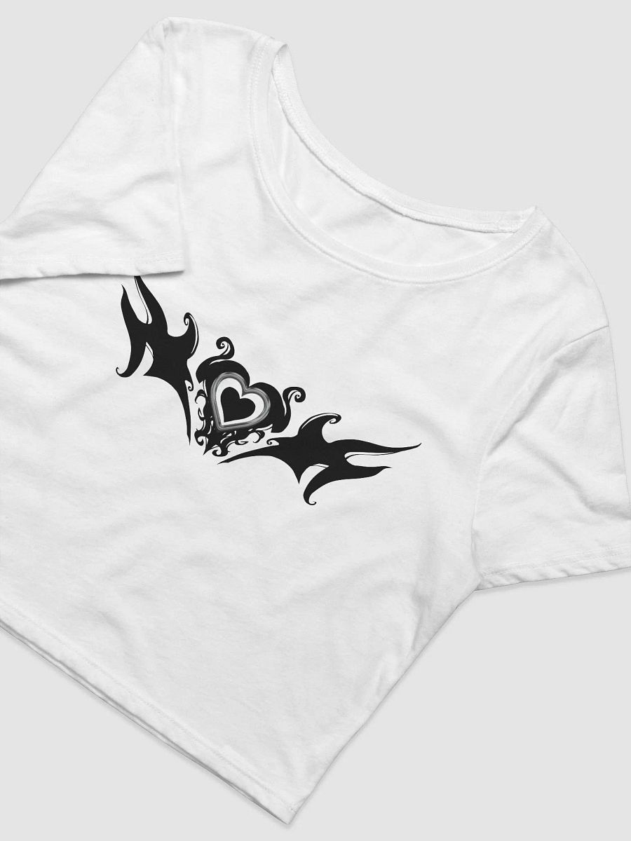 [MATCHING] cyber heart - white baby tee 𓆩🖤𓆪 product image (3)