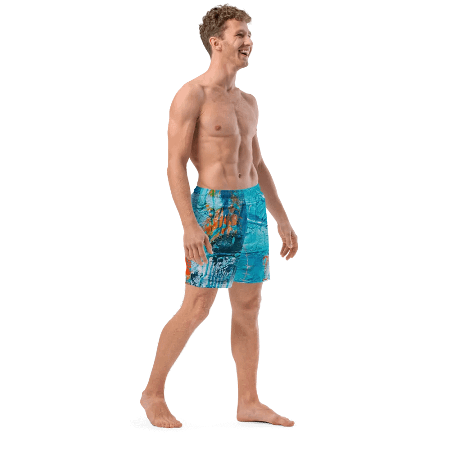 original painting by b. reters printed on men´s swimwear, beautiful blues product image (12)