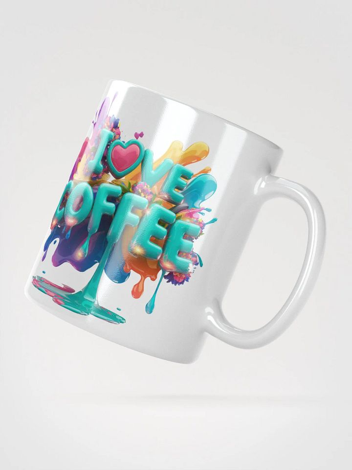 "I Love Coffee" Splash Glossy White Mug product image (2)