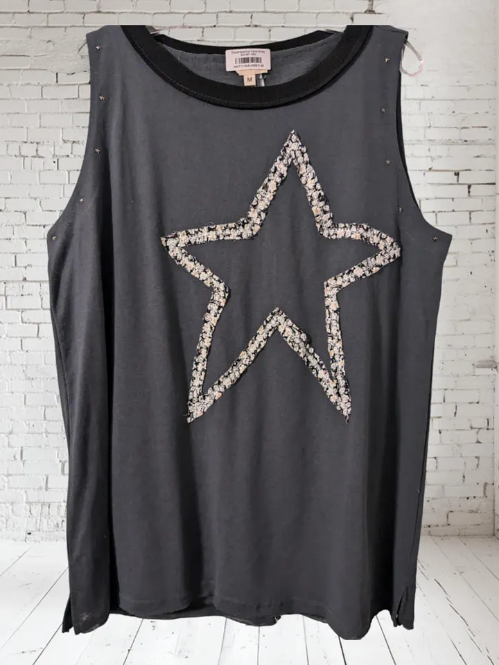 M Gray Star Tank product image (1)