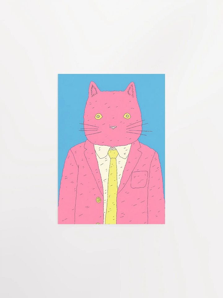 Mr. Whisker's Enterprise: The Pensive Professional Matte Print product image (1)