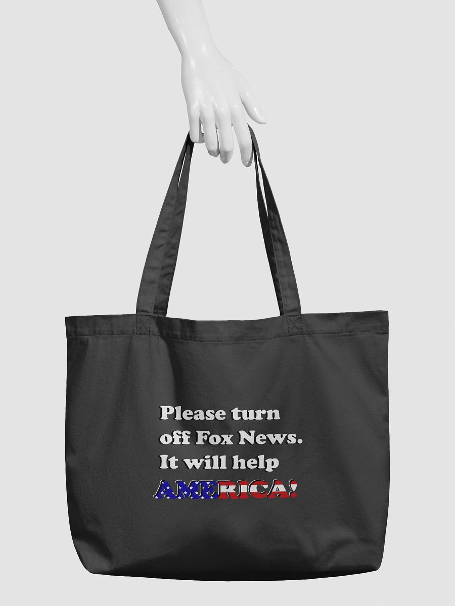 Please Turn Off Fox News. It Will Help America! Eco-friendly Tote Bag product image (5)
