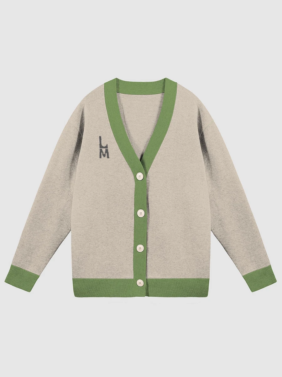 Knitted Cardigan Without Pocket (TAUPE & GREEN) product image (1)