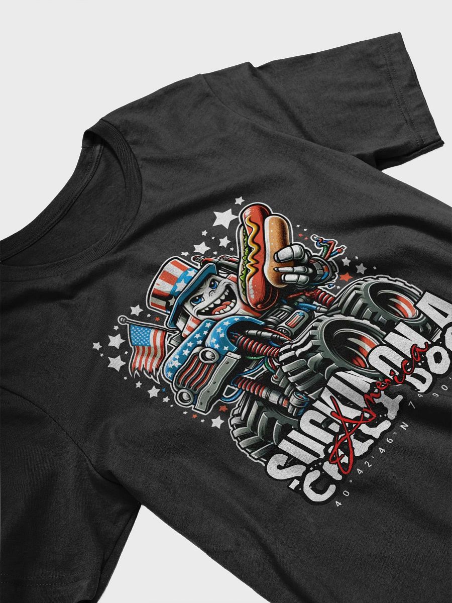 America hot dog lover shirt, funny USA national food Tshirt, America cartoon food tee product image (3)