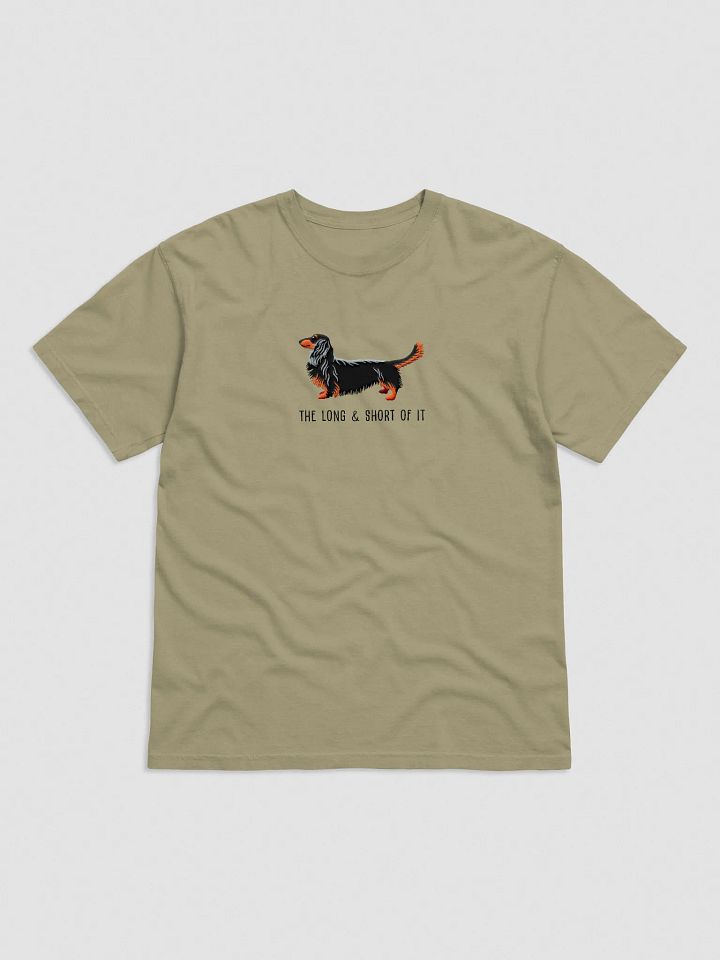 The Long & Short of It T-Shirt(Embroidered) of a Longhaired Dachshund(Black & Tan) product image (17)