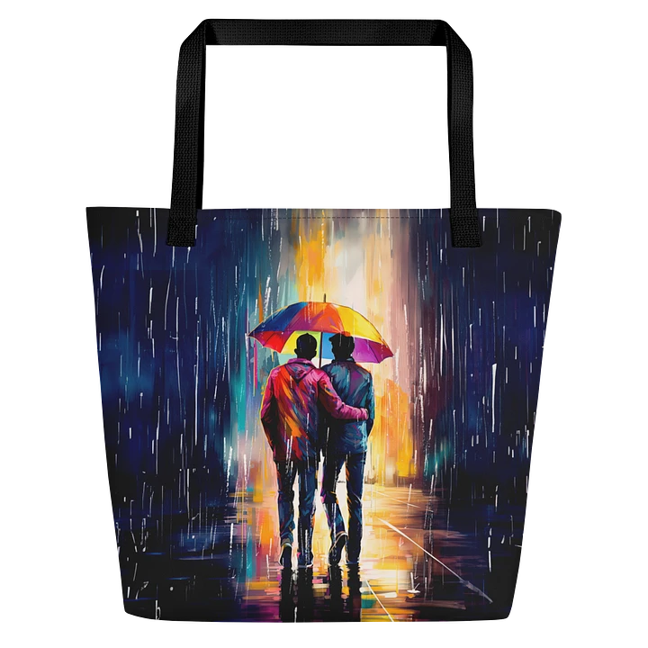 Gay Love In The Rain – Romantic Tote Bag product image (1)