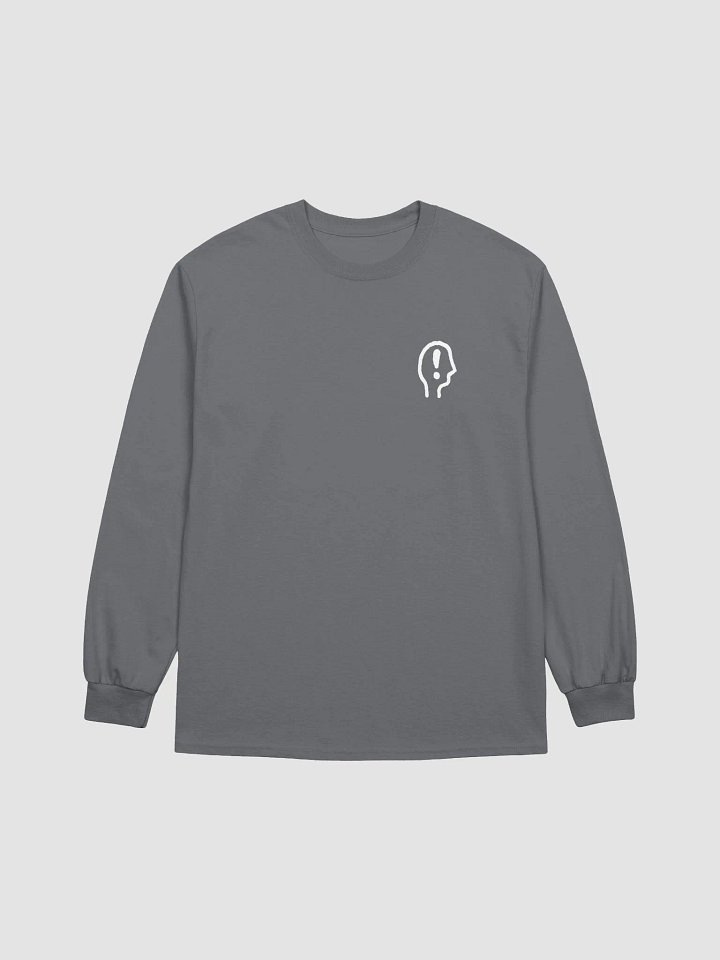 EXCLAIMING MENTALLY (sm. white design) printed cotton long sleeve product image (2)