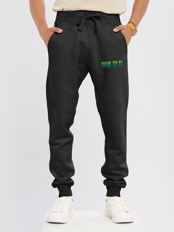 Troy Hornbeck - ROAD TO D1 - Black Sweatpants with GREEN product image (2)