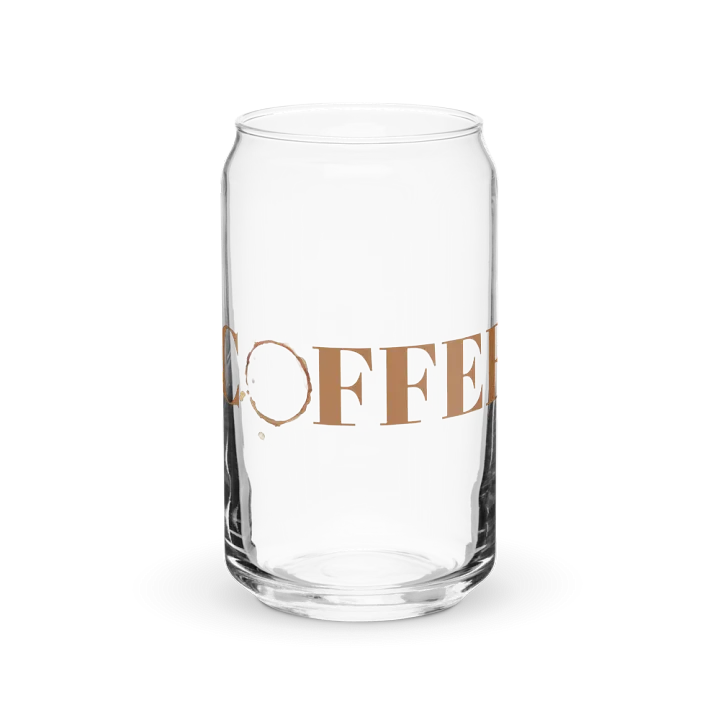 Coffee Print Glass Can Cup With Or Without Lid product image (2)