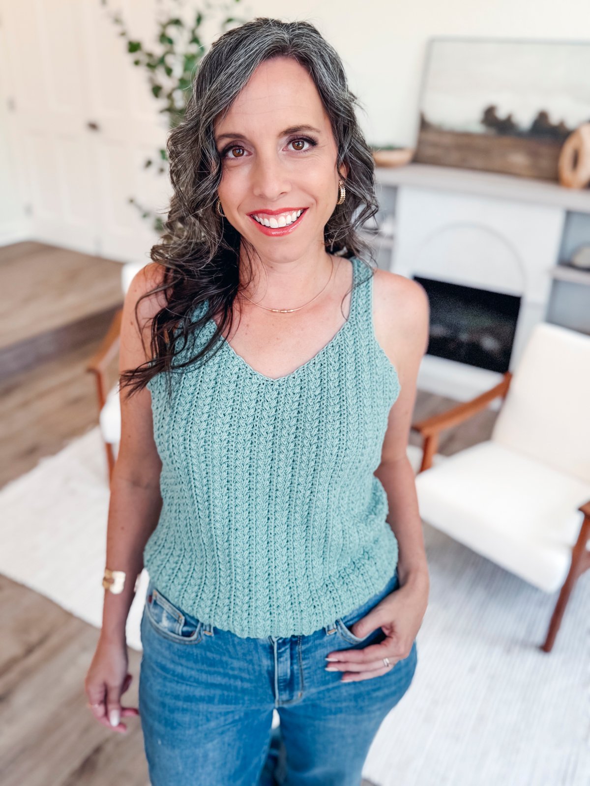 Wheat Stitch Crochet Tank Top Pattern xs-5x product image (1)