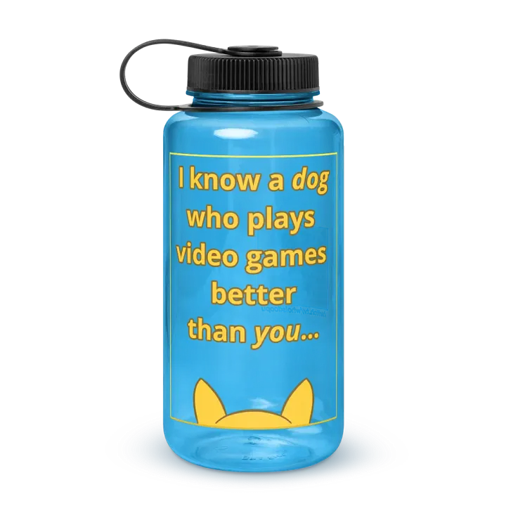 Doopsters - I know a Dog Gamer - Wide Mouthed Water Bottle 32 Ounce product image (1)