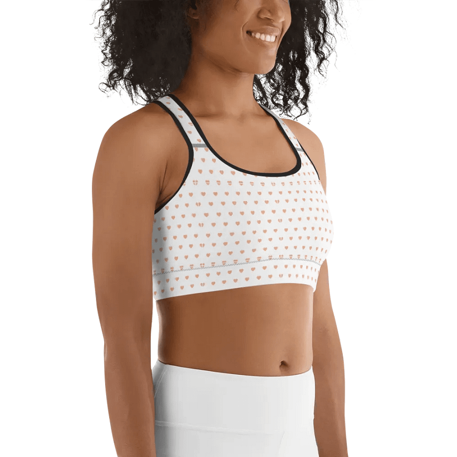 Pastel Heart Seamless Pattern Sports Bra - V5 product image (1)