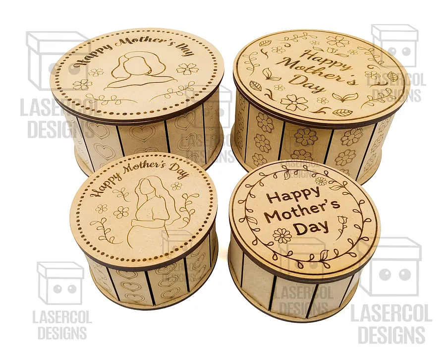 Mother's Day Gift Boxes (4 Styles, 2 Sizes) - Laser Cut Files product image (7)