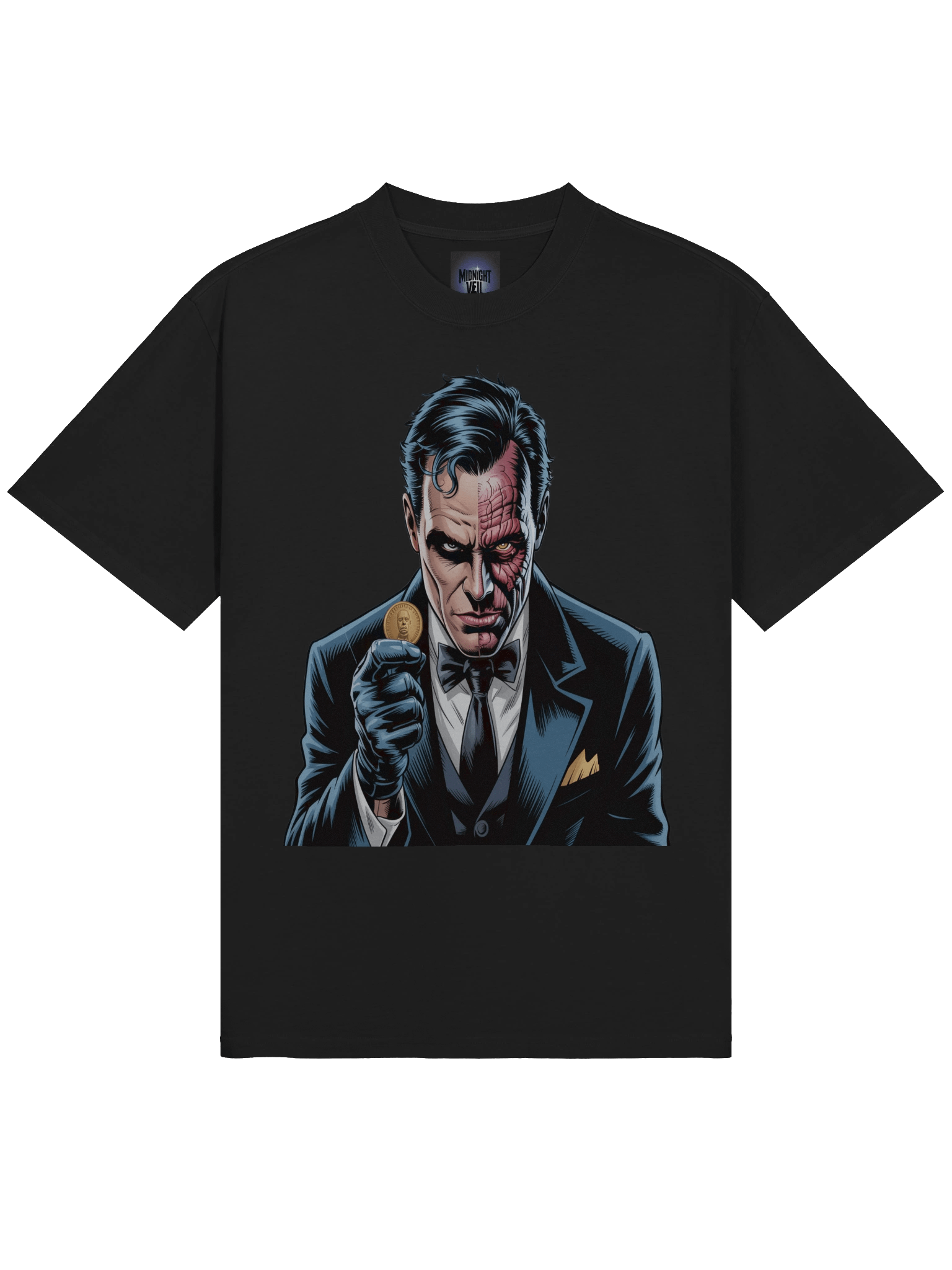 Two-Face Fortune's Flip Oversized Faded T-Shirt product image (5)
