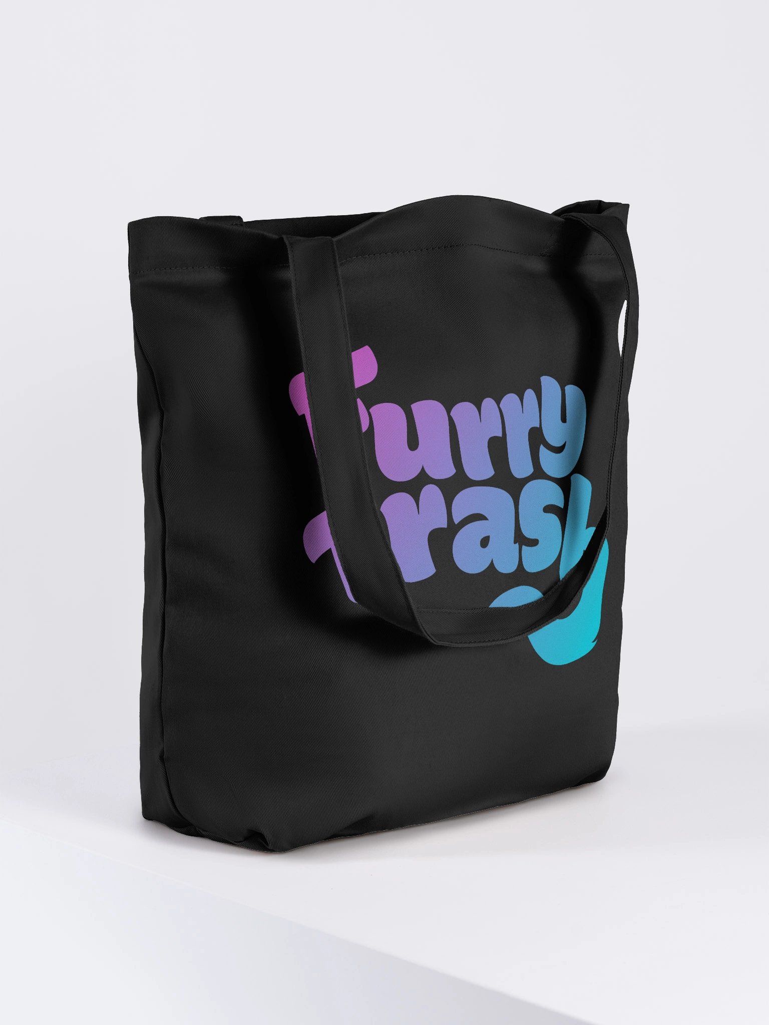 Furry Trash Tote – Bubble Logo (Twilight Gradient) product image (7)