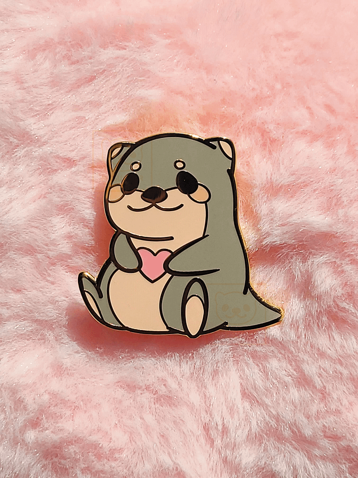 Chubby Love Otter Enamel Pin product image (1)