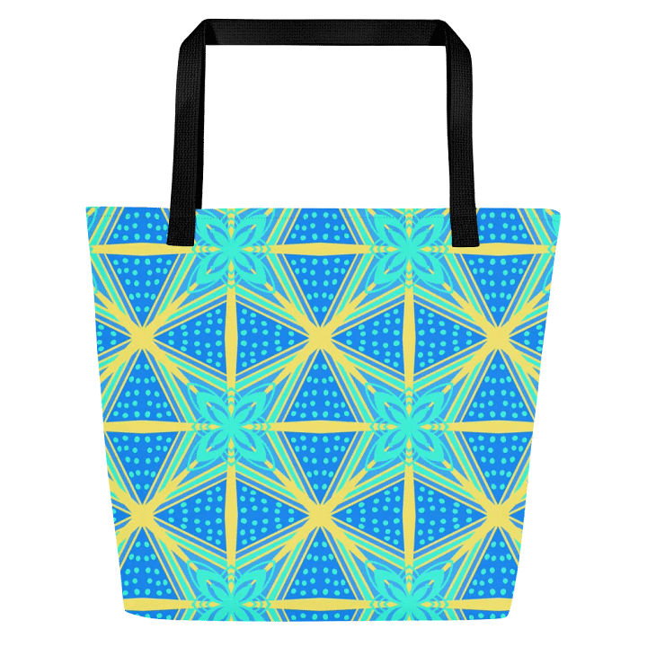Blue and Yellow Pattern All Over Print Tote product image (2)