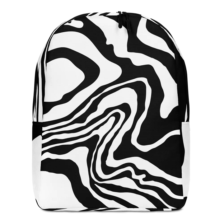Flowing Monochrome Waves Minimalist Backpack product image (1)