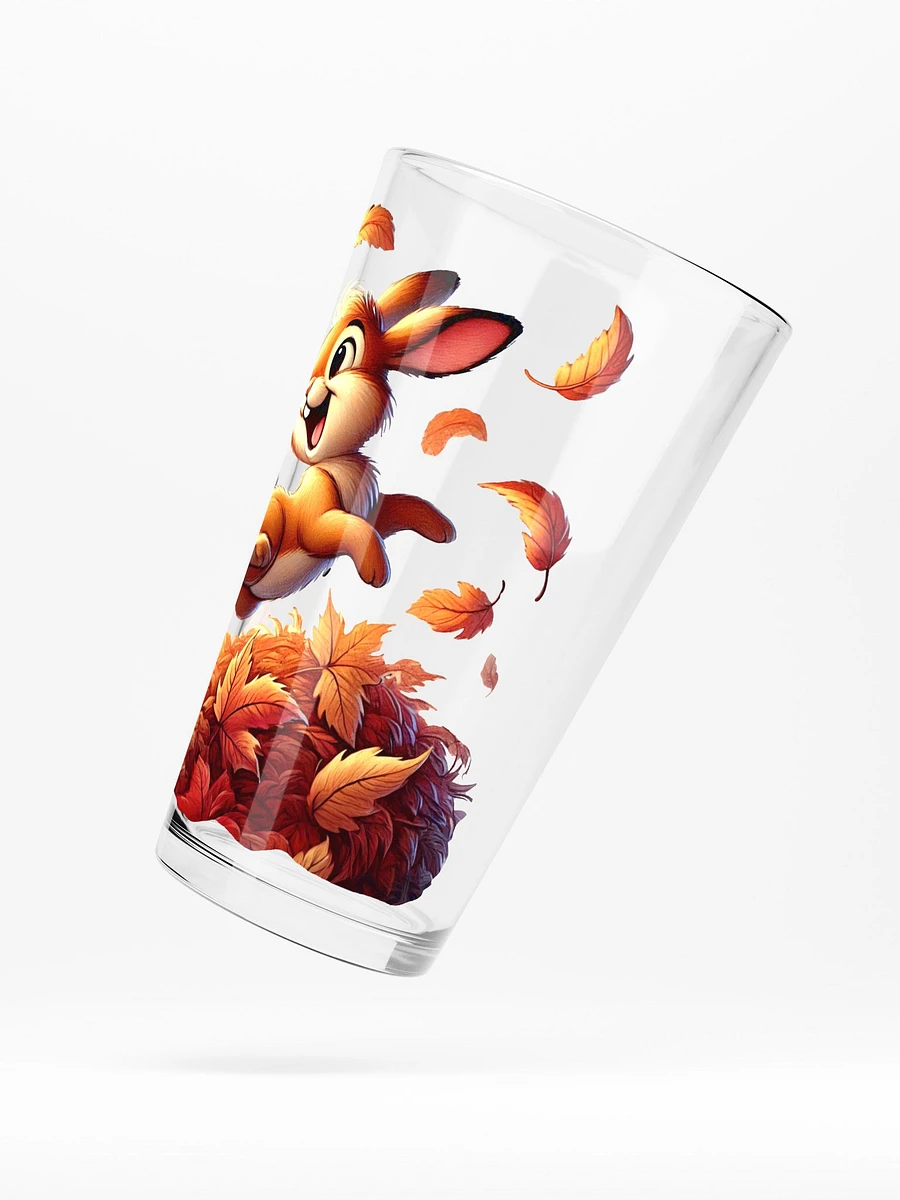 Autumn Leaves Bunny Rabbit 16 oz Glass product image (5)