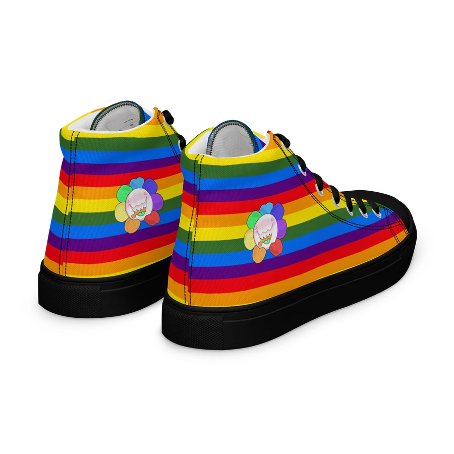 Rainbow and Black Flower Sneakers product image (27)