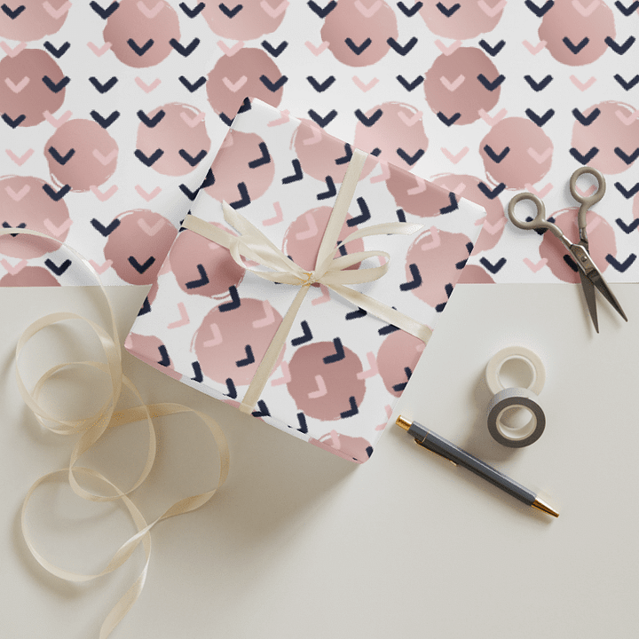 Geometric Rose Gold and Black | Wrapping Paper Set product image (1)