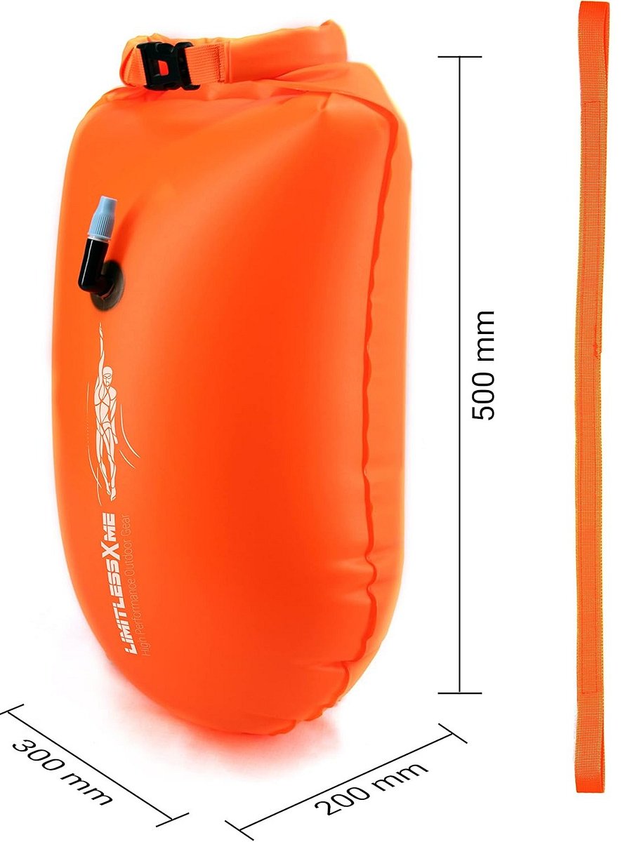 Schwimmboje orange mit Trockensack product image (3)