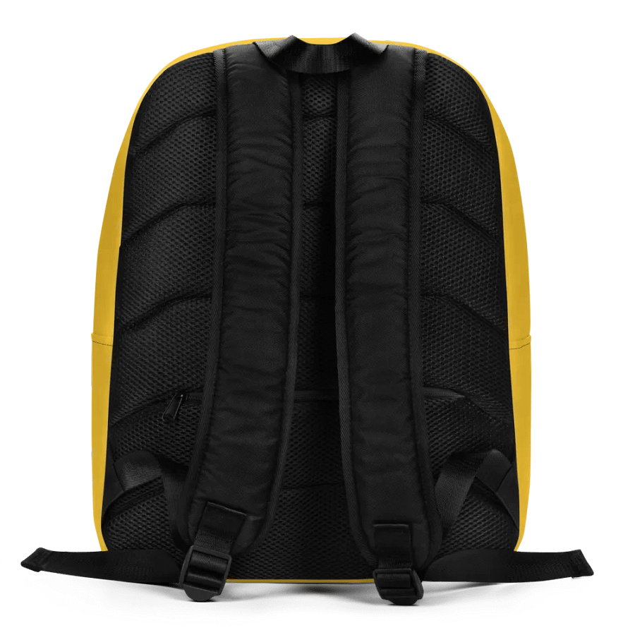 Mater Dolorosa meets Roland TB 303 by Frank Fonik Techno EDM Minimalist Full Yellow Backpack product image (5)