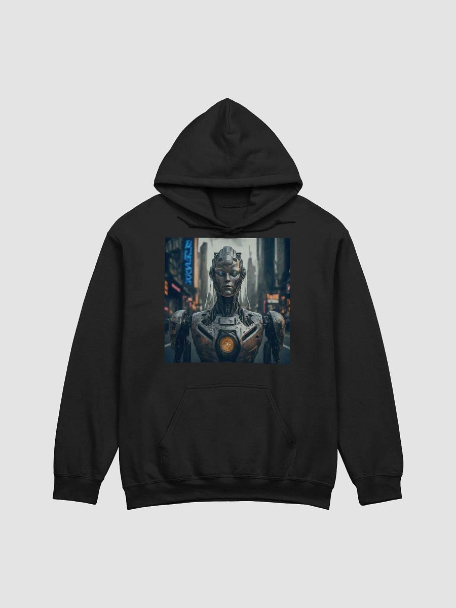 Neon Cyborg Cityscape Hoodie product image (3)
