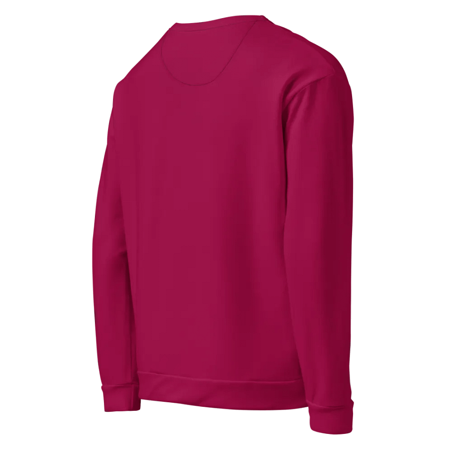 Plain Dark Red Light Summer Unisex Recycled Polyester Heavyweight Premium Sweatshirt by Treasure Pie product image (9)