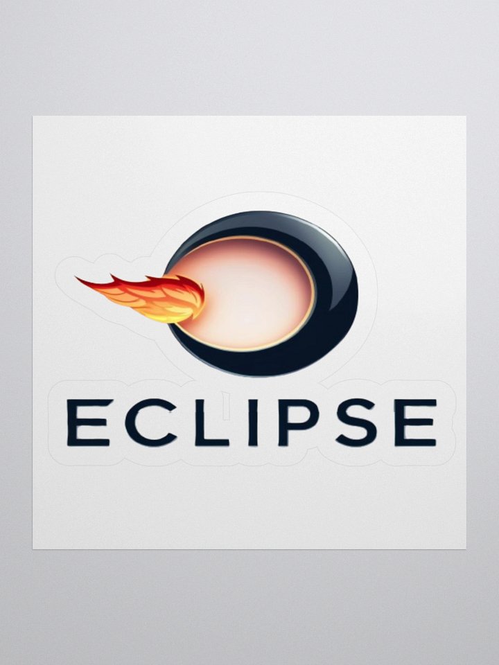 Eclipse Vinyl Sticker - Celestial Eclipse with Flame Design product image (2)