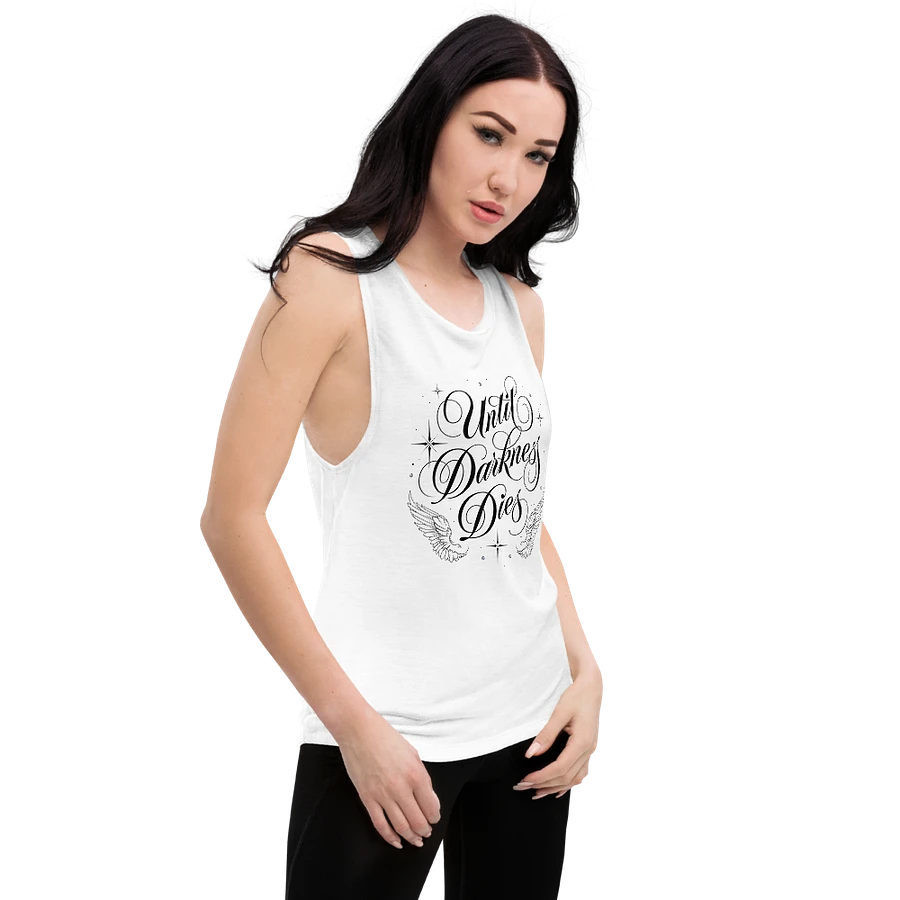 Until Darkness Dies (wings design) Bella+Canvas Women's Flowy Muscle Tank product image (56)