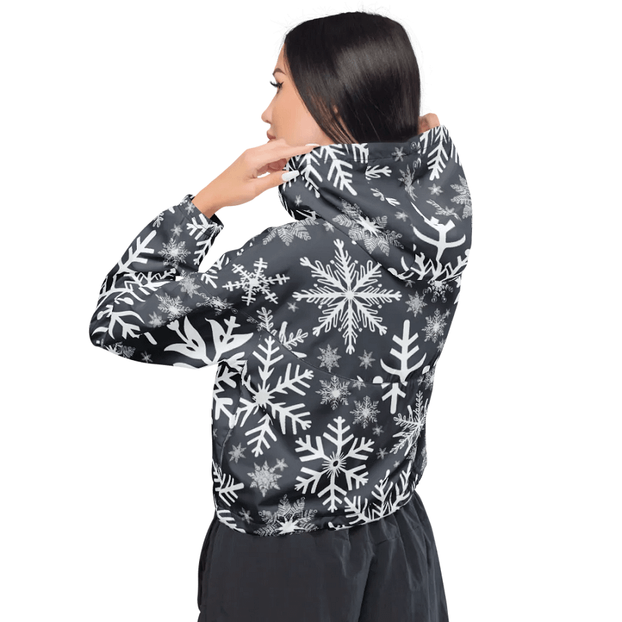 Snowflake Women’s Cropped Windbreaker product image (8)