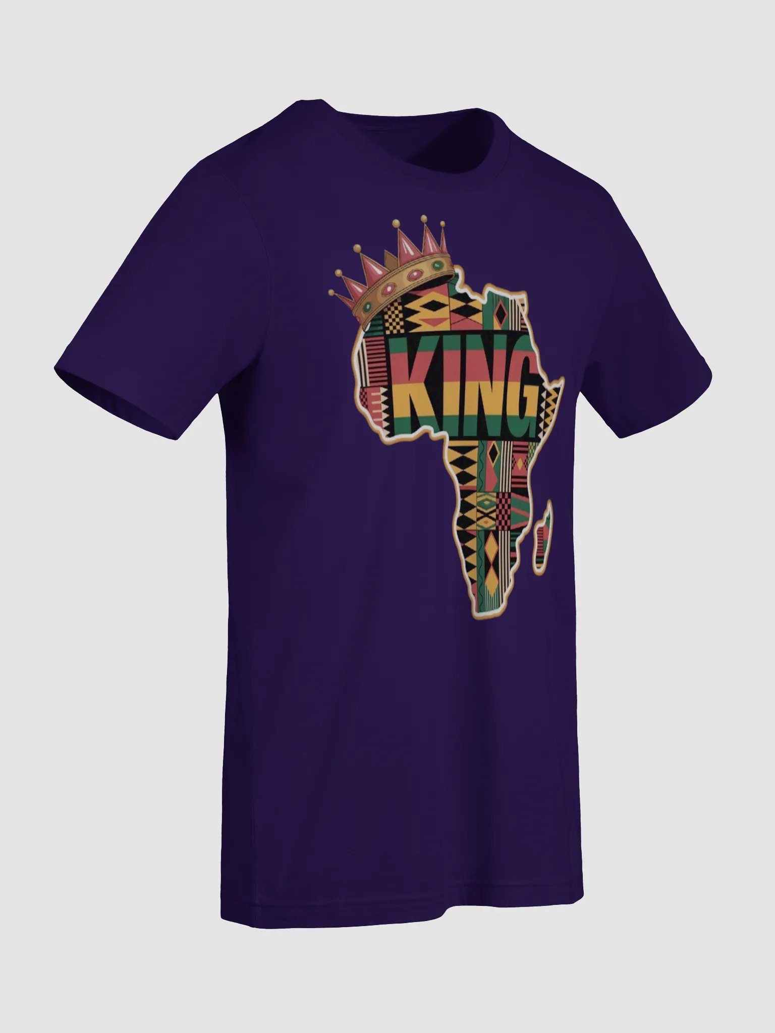 African King Kente Print Pattern Map of Africa Supersoft T-shirt product image (96)