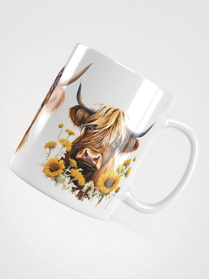 Highland Cow Trio White Glossy Mug product image (7)