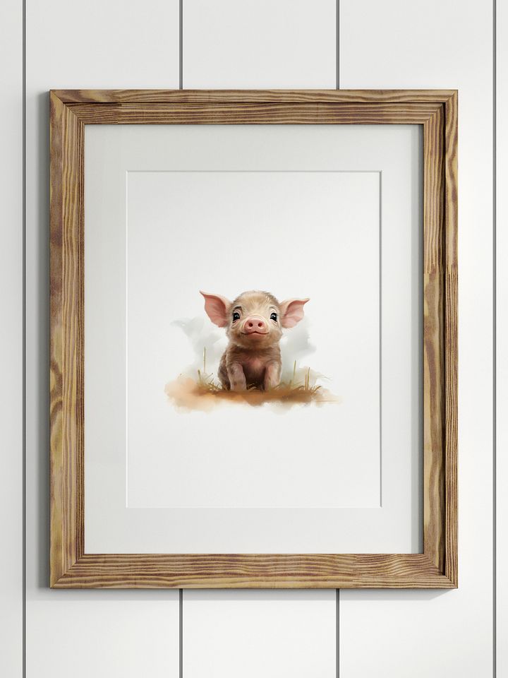 Cute Pig - Farm Animal Print product image (1)