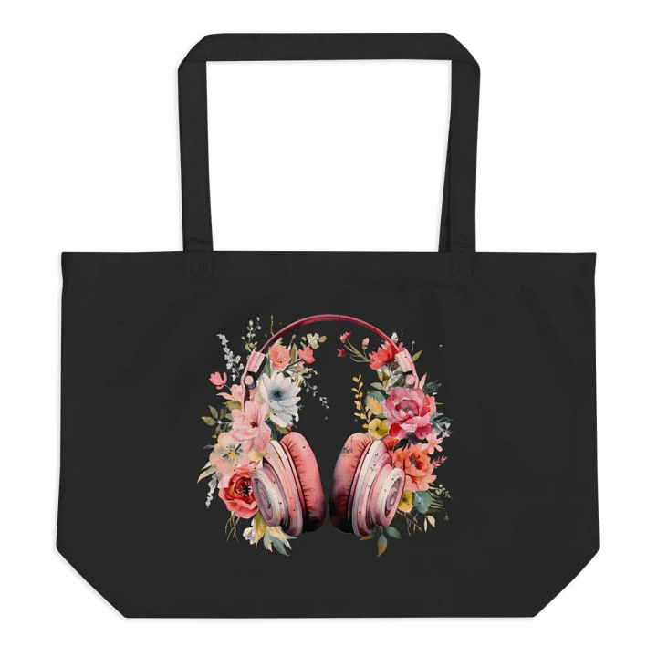 Headphones And Flowers Tote product image (1)