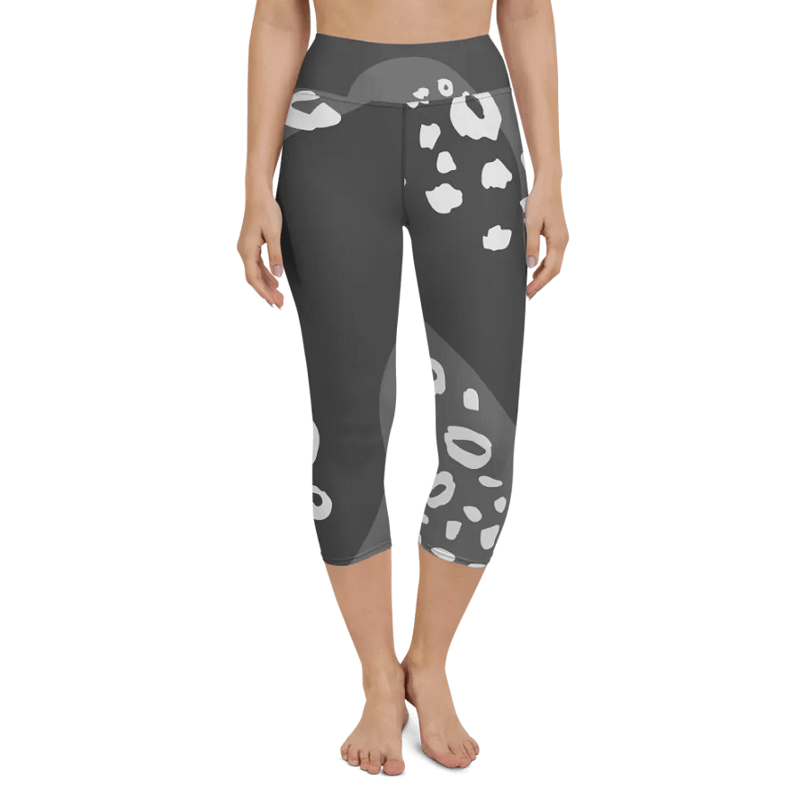 Grey Leopard Yoga Capri Leggings product image (4)