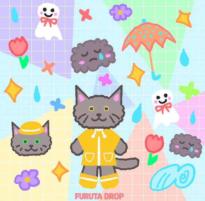 rainy day sticker sheet product image (1)