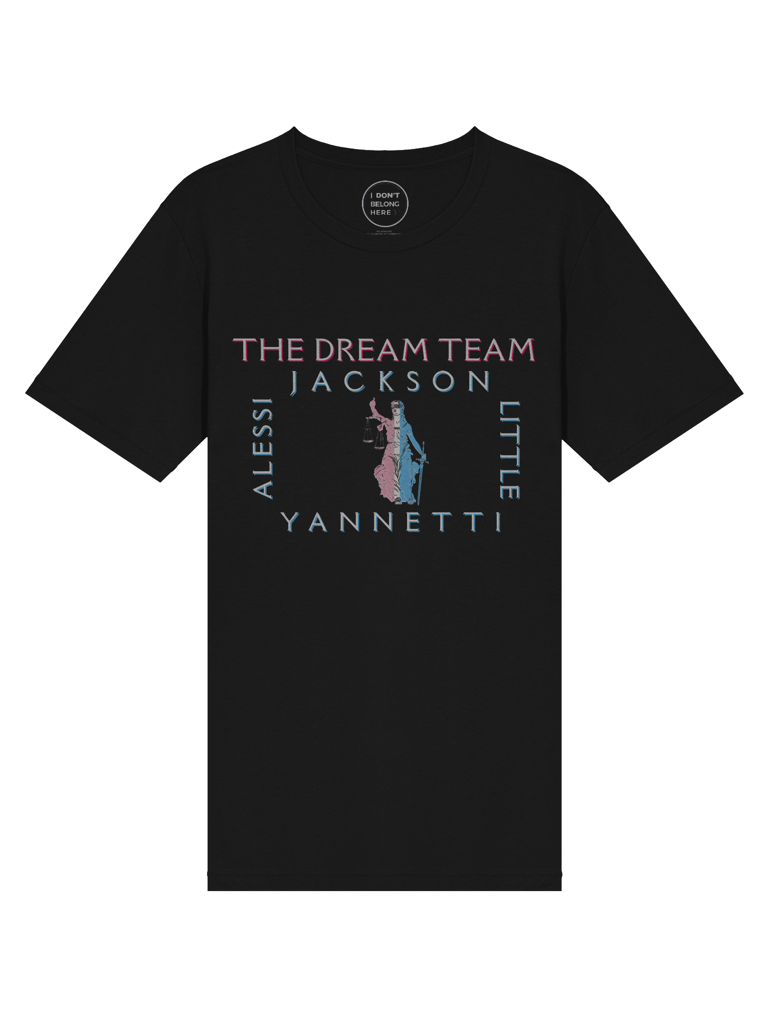 THE DREAM TEAM BLACK UNISEX T-SHIRT - IDBH Logo product image (3)