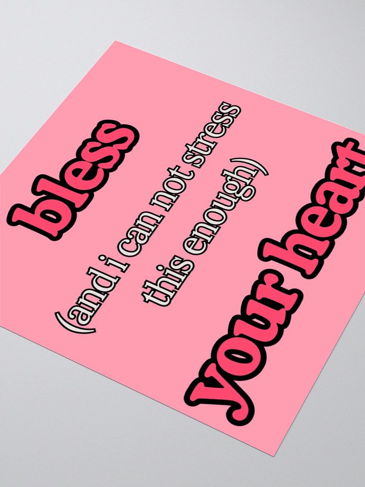 bless your heart sticker (pink) product image (2)