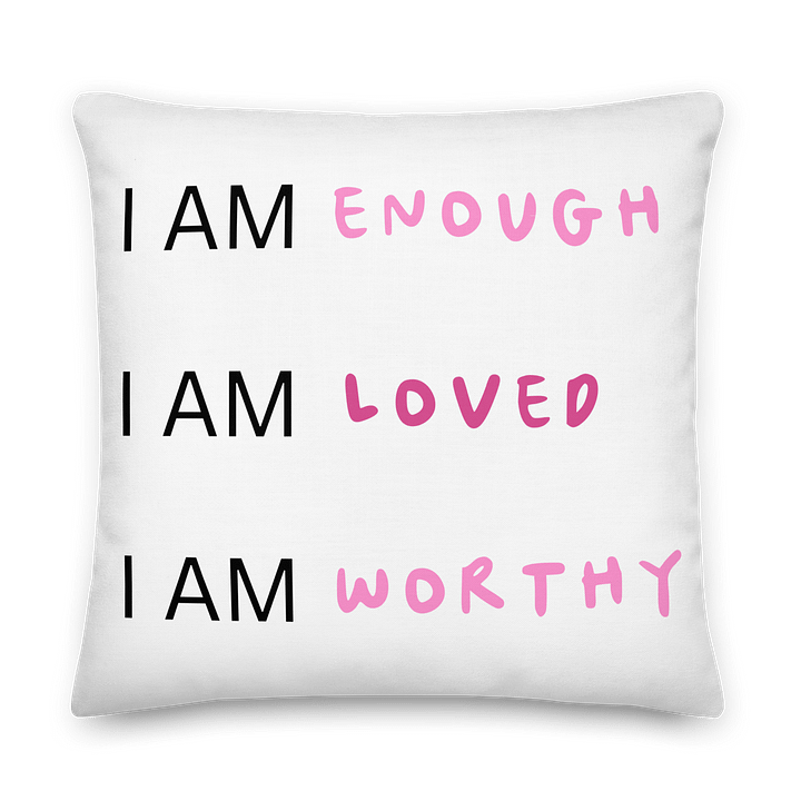 I am loved pillow (22" x 22" // 56cm x 56cm) product image (1)