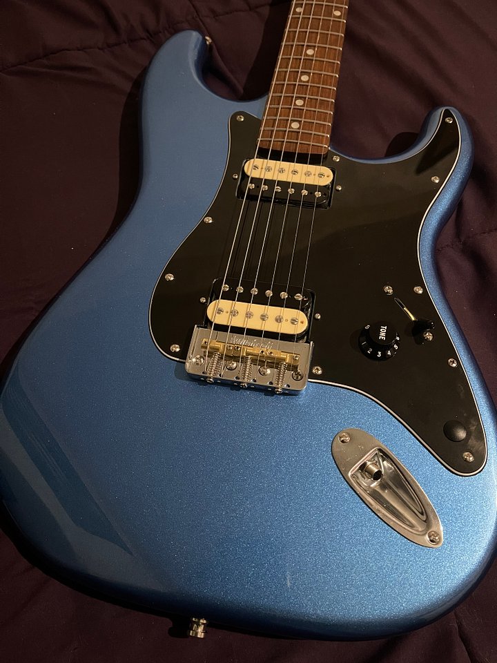GD Guitars – Lake Placid Blue Hardtail Super S w/ GD Pickups Feral Fang Set product image (1)